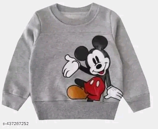 Mickey Mouse Sweatshirt Combo (Pack of 3) for Kids | Soft Cotton Winter Wear for Boys & Girls | Cute Disney Design