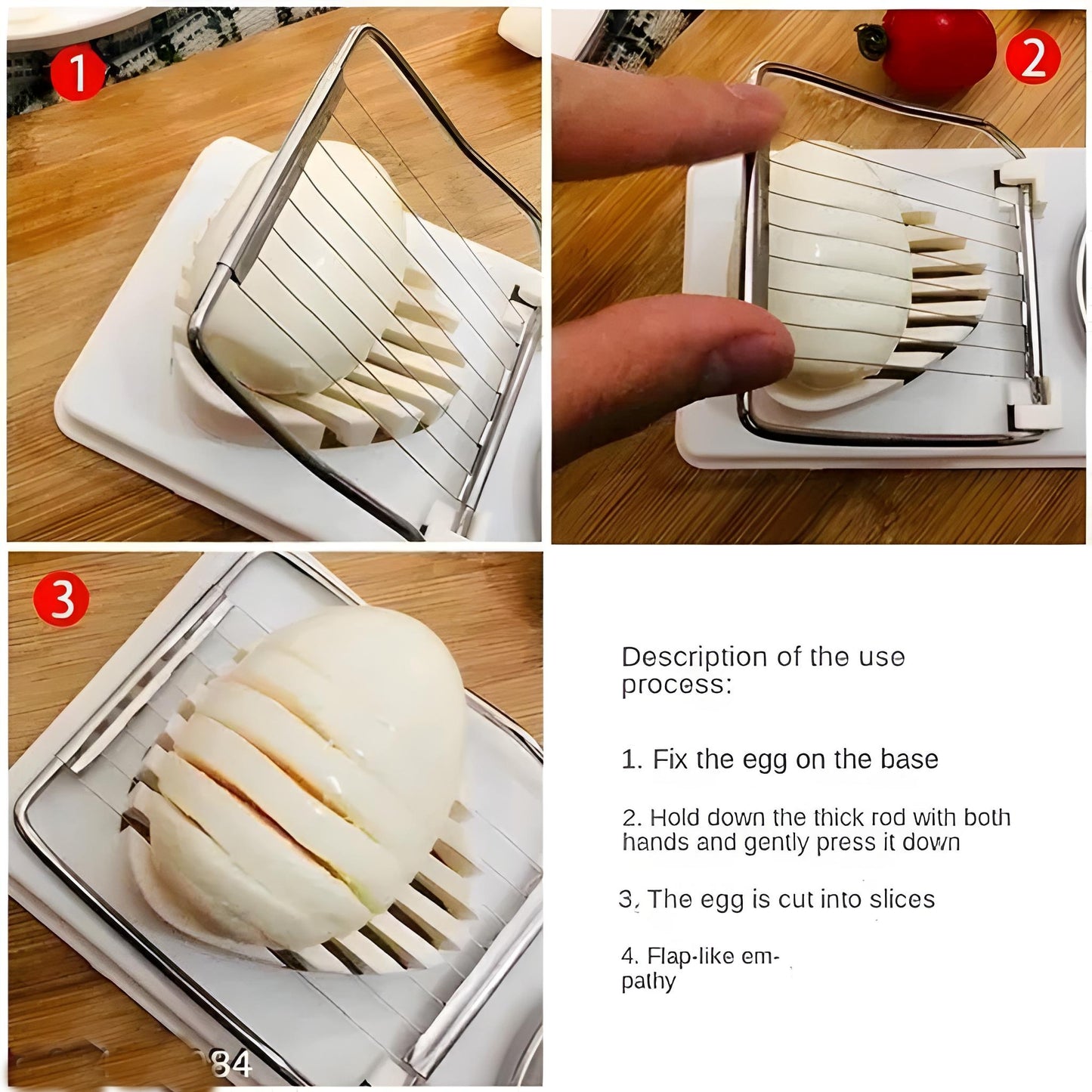 Egg Slicer with Stainless Steel Wires β Perfect Kitchen Tool for Effortless Cutting