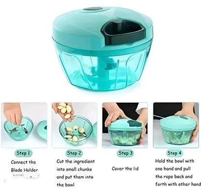 🥕 5-in-1 Kitchen Combo Set | Manual Hand Chopper, Apple Cutter, 3-in-1 Peeler, Vegetable Cutter & Power-Free Hand Blender (Multicolour, Pack of 5)