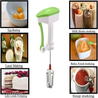 🥕 5-in-1 Kitchen Combo Set | Manual Hand Chopper, Apple Cutter, 3-in-1 Peeler, Vegetable Cutter & Power-Free Hand Blender (Multicolour, Pack of 5)