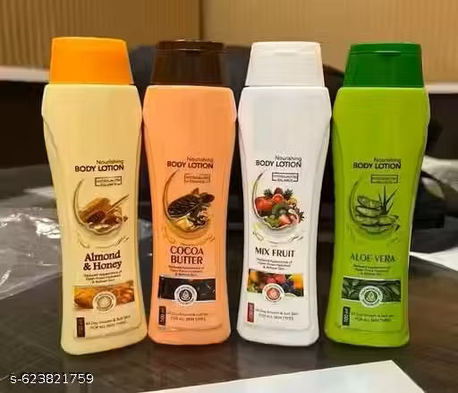 Moisturiser Nourishing Body Lotion Pack of 4 | Almond | For All Skin Types