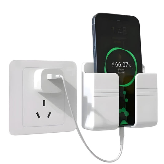 2-in-1 Mobile Adhesive Wall Holder – Strong Grip, No-Drill Phone Stand for Home & Office (Pack of 2)