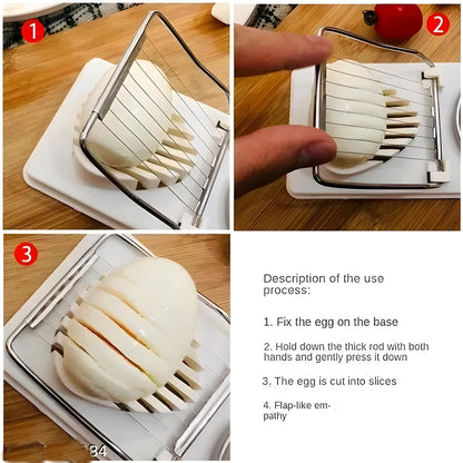 Egg Slicer with Stainless Steel Wires – Perfect Kitchen Tool for Effortless Cutting