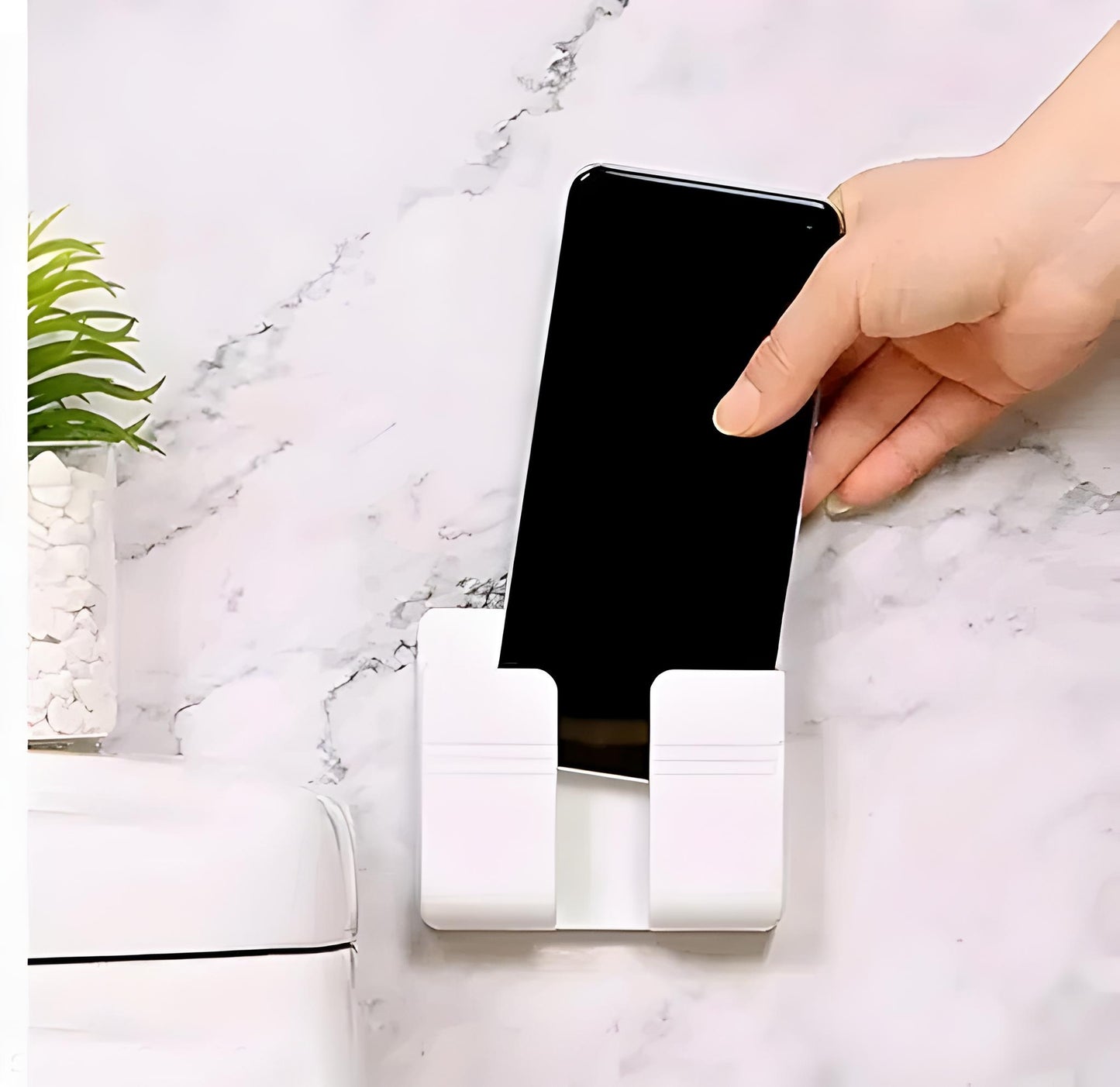 2-in-1 Mobile Adhesive Wall Holder – Strong Grip, No-Drill Phone Stand for Home & Office (Pack of 2)