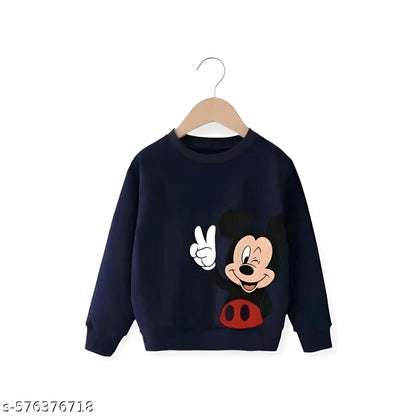 Mickey Mouse Sweatshirt Combo (Pack of 3) for Kids | Soft Cotton Winter Wear for Boys & Girls | Cute Disney Design